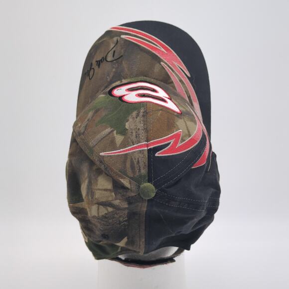 Dale Earnhardt Jr Hat Cap Strap Back Mens Camo Black NASCAR Racing Embroidered 8 - Picture 6 of 11